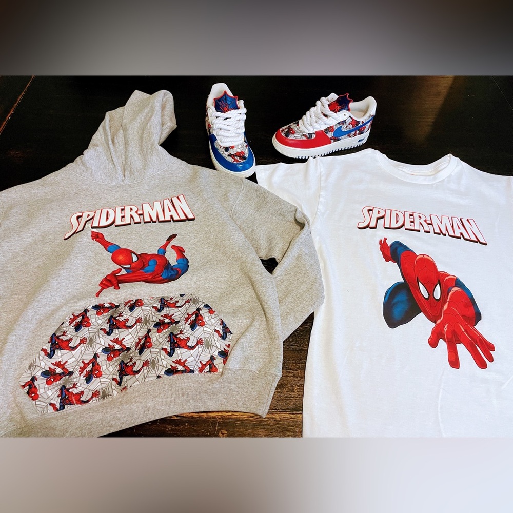 Spider-Man sweatshirt & t-shirt bundle Everything is customized & made to order.
